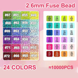 TASMO 4 Sets 2.6mm Mini Perler Beads Refill - 96 Vibrant Colors (4000 Beads) 24 Color Assortment per Box Ideal for Fuse Bead Art DIY Crafts for Kids & Adults