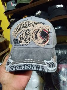 topi pria distro keren 2025 import TOPI IMPOR 100% COTTON TOPI SHARKS TOPI BASEBALL