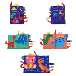 [SG STOCK] Baby Cloth Books Soft Tail Book Touch and Feel  Durable Washable Infant Toddler Education Toy Gift