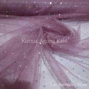 Kain Tile Tulle Diamon Sprinkle 1 Roll Gulungan 45meter Bahan Rok Dress Dekorasi Gaun Rok Tutu Tila Super Halus Murah
