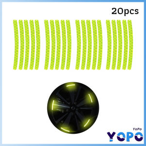 YoPo 20pcs Car Wheel Hub Reflective Sticker for Night Driving Car-Styling Accessories