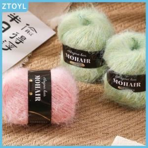 ZTOYL 2PCS Multi-Colored Alpaca Mohair Gradient Dyed Mohair Hand-Knitted Medium-Thick Pattern Baby Wool Shawl Blanket