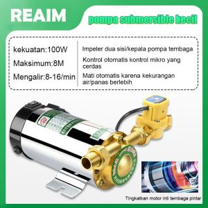 Reaim Pompa Pendorong Pompa air Otomatis Mesin Pendorong Air Shower Wate Pompa Booster Stainless Steel