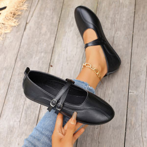 Free Shipping Plus-Size 2026 Spring Collection: Comfortable And Versatile Round-Toe Shallow-Cut Flats For Women
