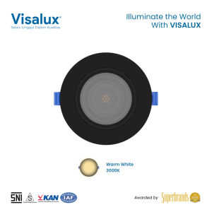 Visalux LED Lampu Spotlight Halogen Nova 7W MR16 Round / Square 3 Inch - Lampu Sorot Bulat / Persegi Cahaya Putih / Kuning (VSP-2507)