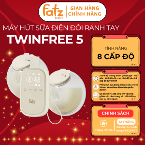Máy hút sữa điện đôi FATZ BABY TwinFree 5 FB1366PW 8 cấp độ tùy chỉnh với 3 chế độ thông minh