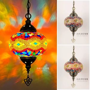 Đèn có dây treo khảm 18cm Thổ Nhĩ Kỳ Đèn trần Led Phòng ngủ phòng khách Romatic nghệ thuật đèn cafe cửa hàng ánh sáng