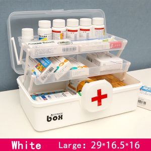 Home medicine box multi-layer large-capacity portable medical emergency standing medicine storage