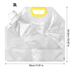 1.5/3 Liter Transparent Fresh-Keeping Sealed Bags / Insect & Damp Proof Grain Storage Organizer With Hand Strap / Collapsible Space Saving Kitchen Food Pouches