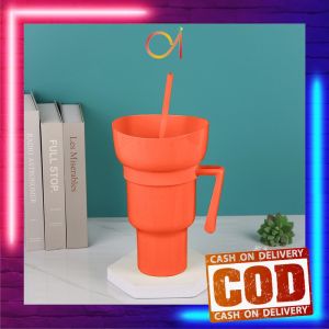 AI-C1114 Stadium Tumblr Cup dengan Wadah Makanan 2IN1 Snack Mug With Drink Cup Gelas Plastik Travel
