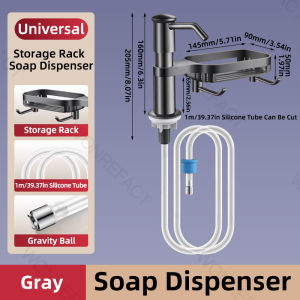 Kitchen Sink Soap Dispenser Detergent Dishwashing Liquid Soap Dispenser Sink Soap Dispenser With Tray Hook Extension Tube