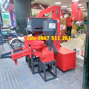 Máy xát gạo liên hoàn cao cấp gắn gầu tải TBX600