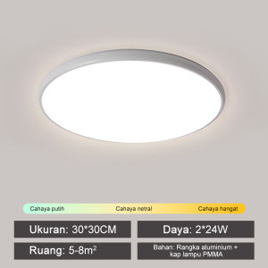【COD】Lampu plafon 3 Warna 24/36/48/72W remote lampu plafon minimalis modern