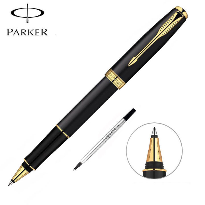 PARKER Sonnet Rollerball Pen Matte Black Lacquer with Gold Trim