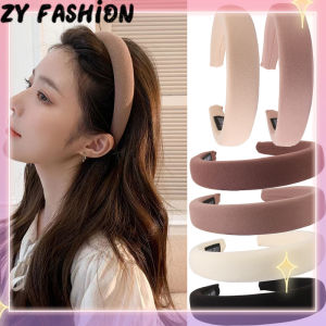Zy Fashion Korean Style Solid Color Sponge Headband for Women Fashion Girl Wash Face Wide Edge Simple Hair Band