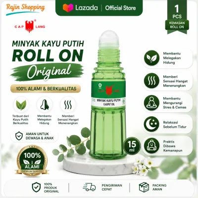 Cap Lang Minyak Kayu Putih Aromatherapy Roll On 15ml Original Lavender Rose | Roll On Praktis BPOM Original