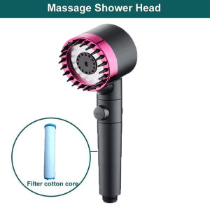 Kebidumei 3โหมดประหยัดน้ำแรงดันสูงซื้อ1แถม1หัวนวดหยุดอาบน้ำด้วยปุ่มเดียวหัวฝักบัวปรับได้พร้อมตัวกรอง