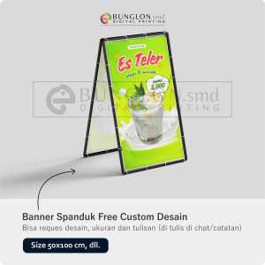 PRINT CETAK SPANDUK BANNER ES TELER BISA CUSTOM