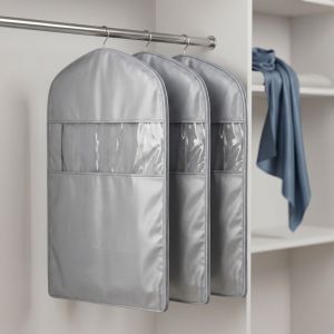 PWD0442 Space-Saving Clothes Compressed Bag Dust Cover Zipper Hanging Garment Bags Portable Viewing window Clothes Storage Bag Household Use