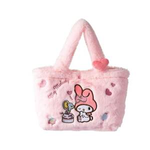 Warm Plush Handbag Fashion Cosmetic Bag Cartoon Handbag Melody Kuromi Dolls Toys Sanrio Bag