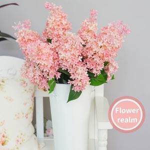 NOBLELUX Purple Artificial Silicone Lilac Flower Simulation Pink Plastic Fake Flower  75 Cm Artificial Faux Plants Wedding Decoration