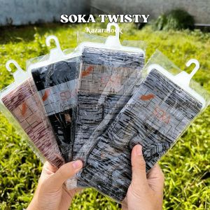 (KZR) Kaos Kaki Soka Twisty - Jempol Motif Loreng Allsize Standart Fit M