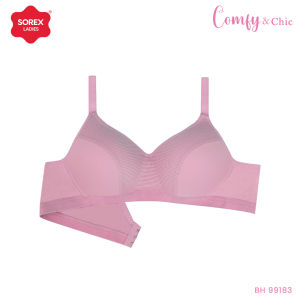 Sorex Bra Tanpa Kawat Busa Tipis Kait 3 Setara Cup B Cup 3/4 Nilon Mix Bra Harian BH 99183