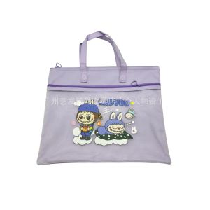 ZD-816 - Sanrio Design Tuition Bag / Document Bag Cute Design Kuromi Kitty My Melody Cinnamoroll Labubu Stitch Capybara Stationery