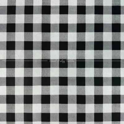 Kain Tetron Cotton TC (Polyester) Corak Petak Besar Bidang 48 Inci Lebar / Big Checker Tetron Cotton Fabric