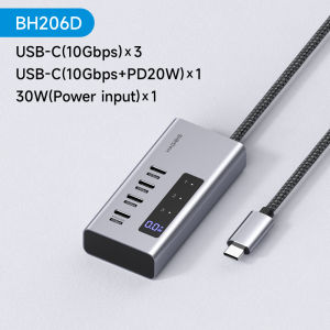Hagibis USB C HUB Type-C Docking Station Individual On/Off Switches With Power Interface LED Display 10Gbps High Speed Transmission USB C Splitter For PC Macbook Pro Air Laptop