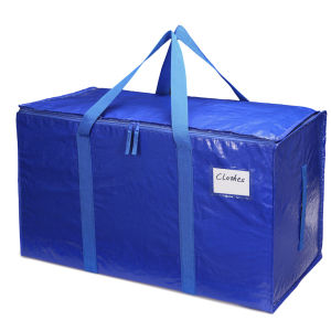 Durable PE Extra Large Moving Tote Dustproof Moisture Resistant Storage Bag With Handles For Daily Packing