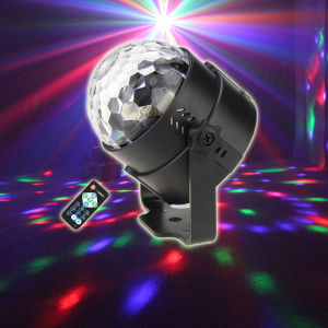 ESHINY R5 MINI 3W Crystal Magic Ball RGB LED Stage Effect Light Rotating Full Color DJ Dace Party Room Disco Bulb Lamp
