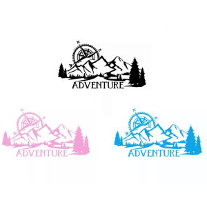 สติ๊กเกอร์ยานพาหนะเส้นทางในขอบเขตภูเขาสำหรับตกแต่งคำแนะนำการผจญภัยรถบรรทุก SUV