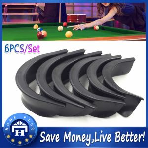 【Local delivery】 6 Pcs Billiard Pool Table Hole Pocket Rubber Liners Set with 4 Punched Corners 2 Side Liners Billiard Replacement Accessories Billiard-Pocket-Rubber-6PCS/Set