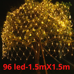 Đèn LED Lưới Chống Nước Đèn Lưới Mắt Cáo 1.5mx1.5m 2mx2m 3mx2m Trang Trí Ngoài Trời Cho Giánh Sinh Tiệc Lễ Tết