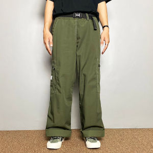 Dritto Long Pants Cargo "DOMANIC" - Baggy pants Celana Panjang - Army