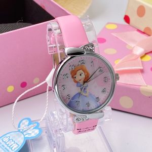 นาฬิกาข้อมือเด็กผู้หญิง ลายแฟชั่น Sofia Princess สายยาง มีสองสี