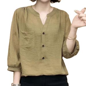 Shirt Petticoat Solid Color Comfortable and Breathable Clothes Slim Covering Up Body Flaws Visual Tension