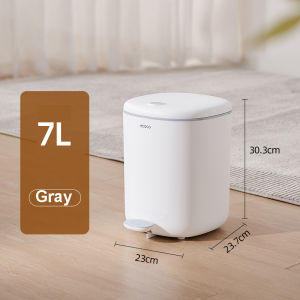 Ecoco Trash Bin with Foot Pedal and Lift Open 7L 11L Double Barrels Silent Closing Garbage Bin Container