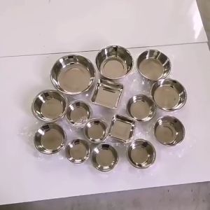 Stainless Steel Pet Bowl Square Round Dog Cat Feeding Water Bowl Durable Food Dish