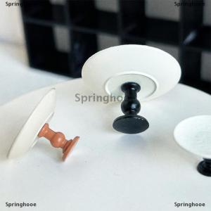 [COD] Springhooe 1Pcs Dollhouse Miniature Pattern Tray Model Mini Meal Plate High Foot Fruit Plate Toys DIY Accessories
