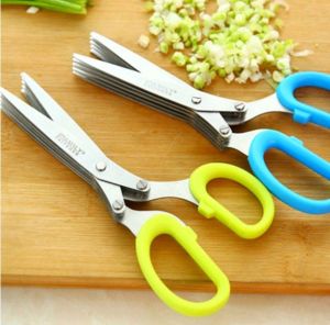 5 BLADE KITCHEN SCISSORS CHOP & TOSS IN SECOND
