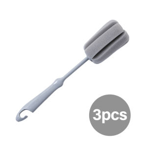 [3pcs/set] PP Short Handle Sponge Bottle Brush Cup Glass Decanter Cleaning Tool Multi-purpose Cleaning Sponge