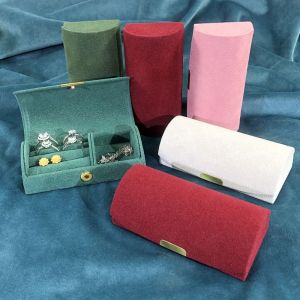 KODUS Bead Velvet Arch Face Jewelry Box Solid Color Partitions Portable Rings Storage Case High-end Comfortable To Touch Jewelry Display Holder Bracelet