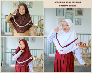 Kerudung Sekolah Anak Sd Afifah Jersey Ukuran 5 - 10 Tahun Jilbab Anak Sekolah Hijab Sd Tk Kerudung Sekolah Pramuka