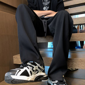 Senior Quần Thường Ngày Màu Cà Phê Kiểu Mỹ Quần Dài Ống Đứng Rộng Rãi Cảm Giác Thiết Kế Mùa Thu Cho Nam Quần Tây Đẹp Trai Thương Hiệu Thời Trang Cao Cấp Có