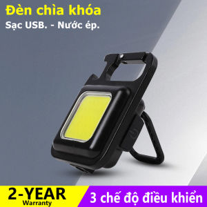 Móc khóa đèn led minisạc USB đèn pin mini siêu sáng COB Lumens đa năng chống nước