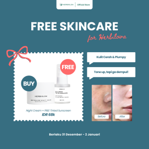 WHITEGLOW DAY CREAM & NIGHT CREAM FREE CALMING WATER with 10x Chromabright (BPOM)