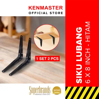 Kenmaster Siku Rak 6 X 8 CM - 1 set isi 2 PCS / Siku Penyangga rak Dekorasi - SKRK033