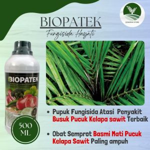 Obat Mati Pucuk Kelapa Sawit Terbaik -  BIOPATEK 500ML - Obat semprot busuk pucuk sawit terampuh - Obat Racun Busuk Mati Pucuk Tanaman Kelapa Sawit REKOMENDED